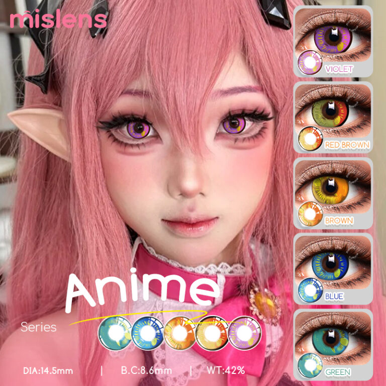 Circle Pattern Cosmetic Color Contact Lenses Non Prescription for Anime Cosplay