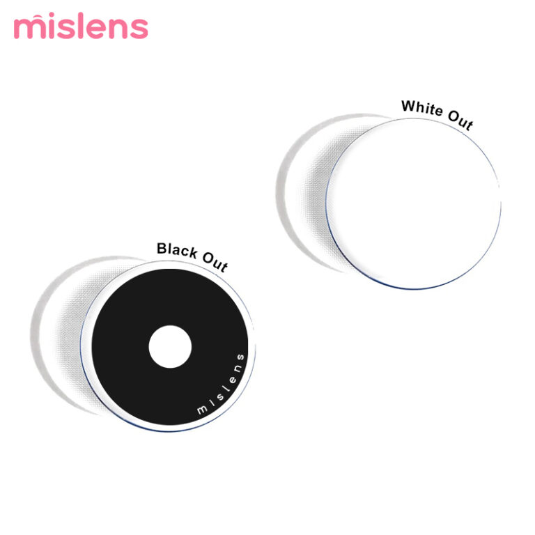 White & Black Out Contact Lenses for Halloween & Cosplay