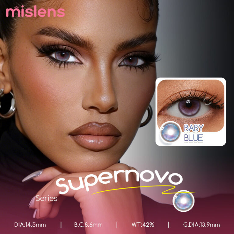 Supernova Series Baby Blue Yearly High Quality Color Contact Lenses