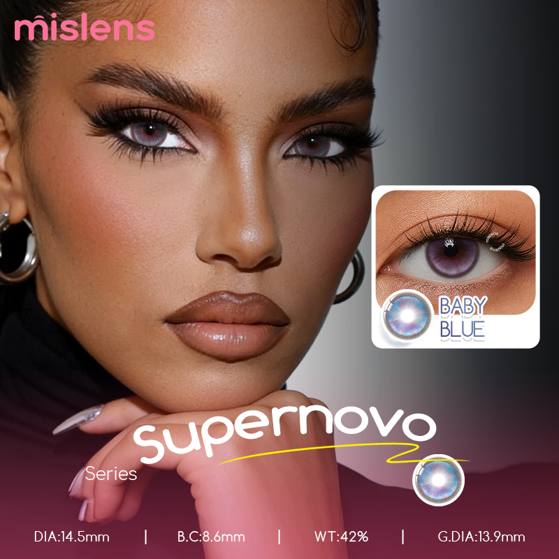 Supernova Series Baby Blue Yearly High Quality Color Contact Lenses